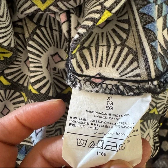 Old Navy Sleeveless Swing Dress Geo Diamond Print Size XL - Picture 5 of 5